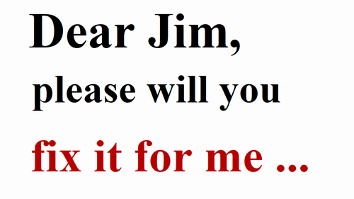 Dear Jim, please will you fix it for me ~ - Jim'll Fix it (S1-EP3)