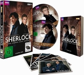 ポストカード6枚付 SHERLOCK シリーズ3DE(ドイツ)版DVD/Blu-Ray